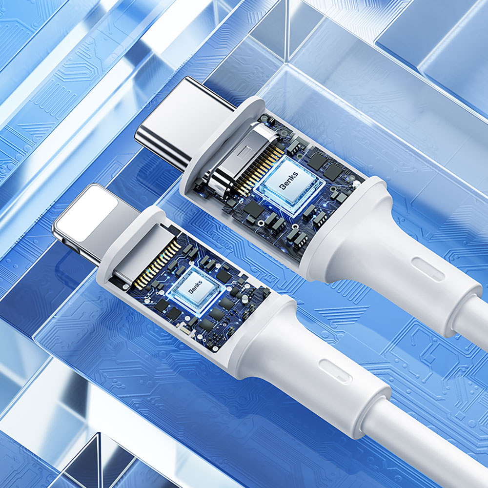 Benks D45 Type-C to Lightning PD Hızlı Şarj ve Data Kablo 480Mbps 2 Metre - 4