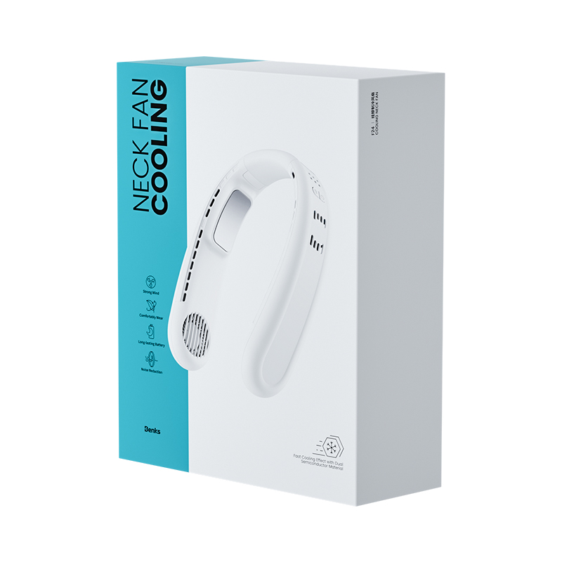 Benks Biliz F24 Taşınabilir Şarjlı Boyun Askılı Fan - 1
