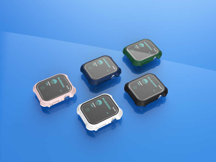 Apple Watch 7 41mm Uyumlu Tank Zırh Kasa ve Mat Görünümlü Ekran Koruyucu Zore Watch Gard 11 - 1