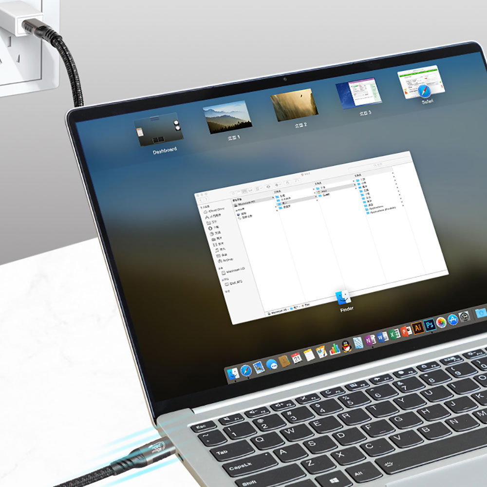 Zore QG01 Type-C to Type-C USB4 PD Data Kablosu 240W 40Gbps 8K@60Hz 1 Metre - 8