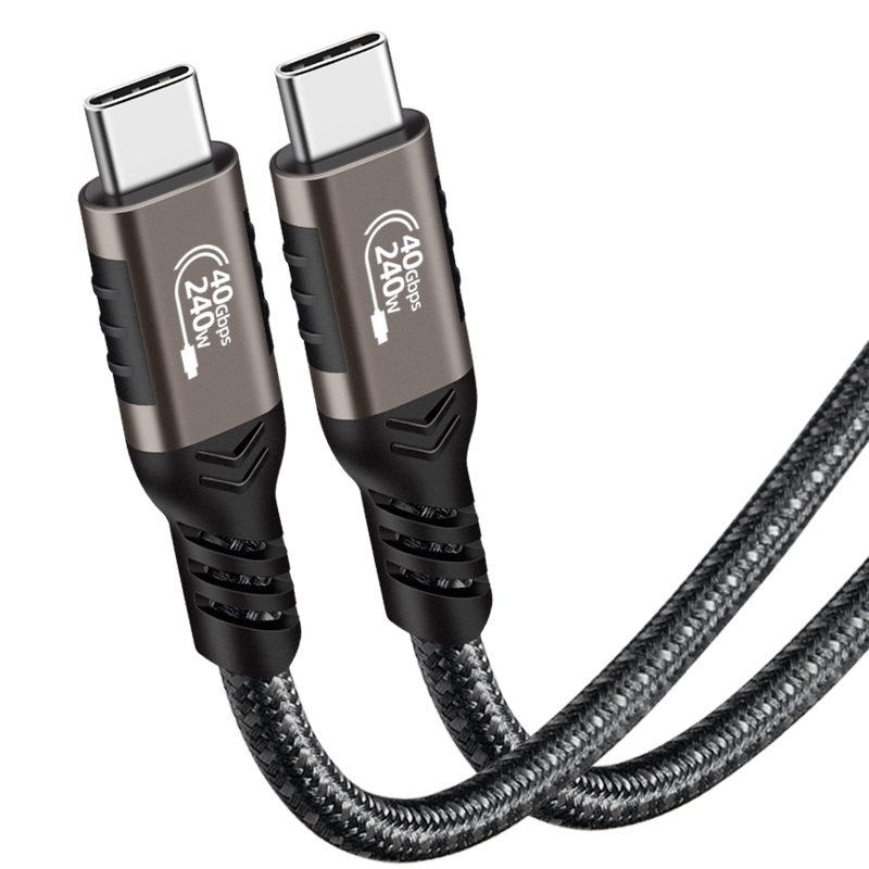 Zore QG01 Type-C to Type-C USB4 PD Data Kablosu 240W 40Gbps 8K@60Hz 0.2 Metre - 5