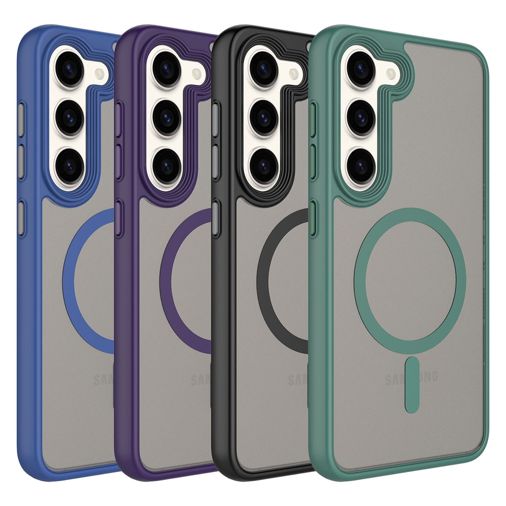 Samsung Galaxy S23 Uyumlu Kılıf Mat Arka Yüzey Wireless Şarj Özellikli Zore Flet Magsafe Kapak - 1