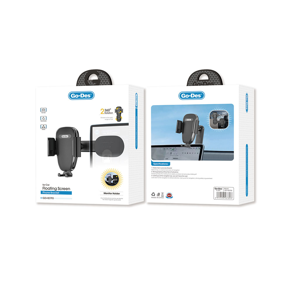 Go Des GD-HD793 360 Dönebilen Başlıklı Laptop - Monitör Telefon Tutucu - 1