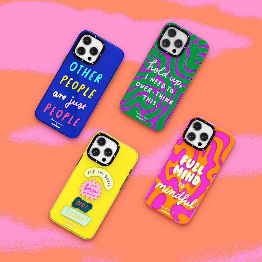 Apple iPhone 15 Uyumlu Kılıf Yazı Desenli Youngkit Mindfullness Serisi Kapak - 3