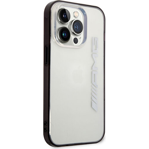 Apple iPhone 14 Pro Uyumlu Kılıf AMG Transparan Siyah Çerçeve Dizayn Kapak
