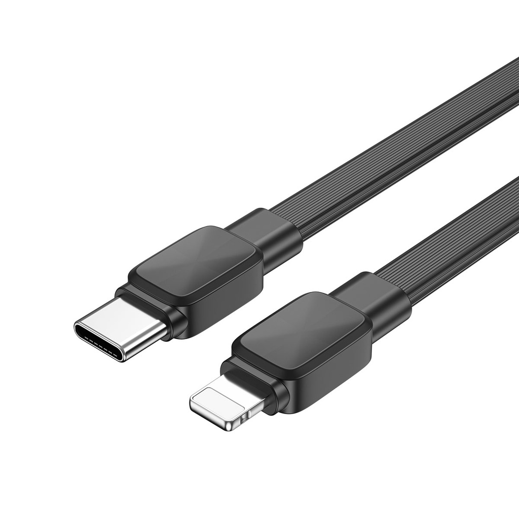 Wiwu Bravo Wİ-C004 Yassı Tasarım 20W Hızlı Şarj Özellikli Type-C to Lightning PD Kablo 1M - 3