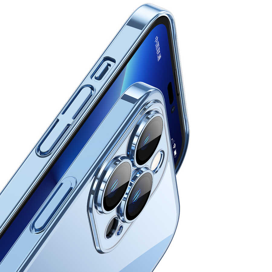 Apple iPhone 14 Pro Max Uyumlu Kılıf Sert PC Renkli Çerçeveli Zore Riksos Kapak - 4