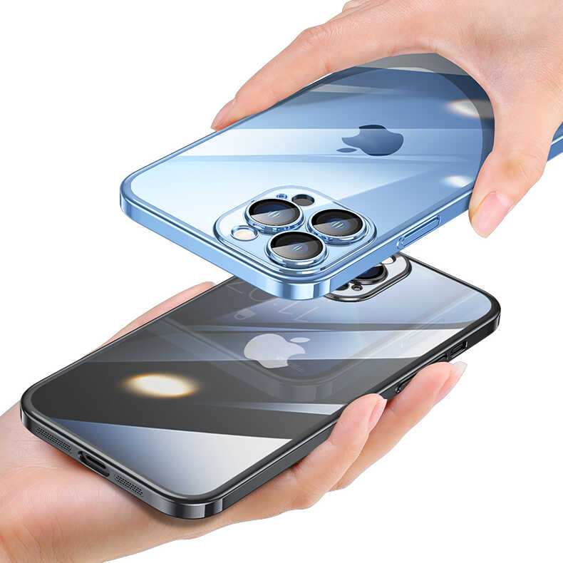 Apple iPhone 14 Pro Max Uyumlu Kılıf Sert PC Renkli Çerçeveli Zore Riksos Kapak - 12
