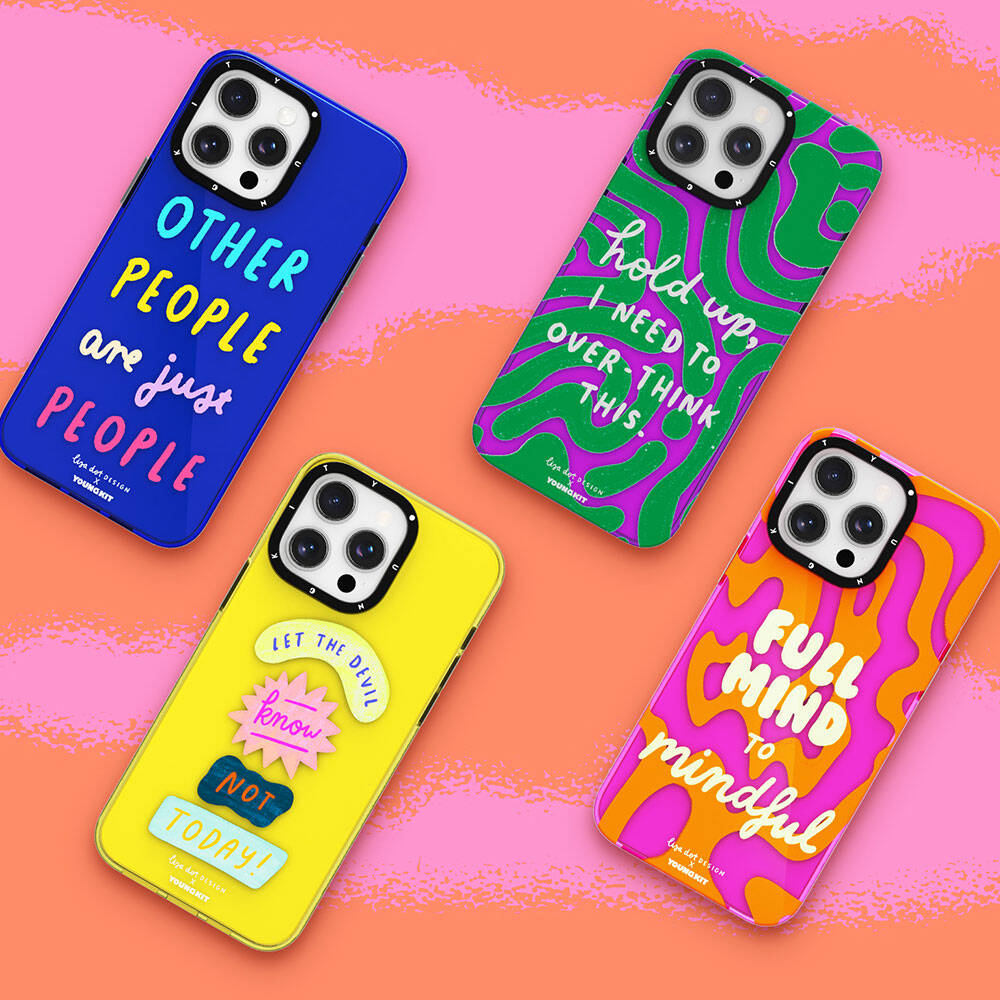 Apple iPhone 15 Pro Max Uyumlu Kılıf Yazı Desenli Youngkit Mindfullness Serisi Kapak - 10