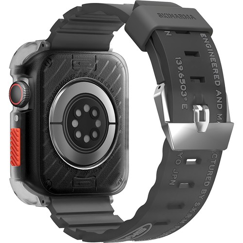 Apple Watch 7 45mm Uyumlu SkinArma Kurono Sert PC Kasa Koruyucu + Shokku Silikon Kordon