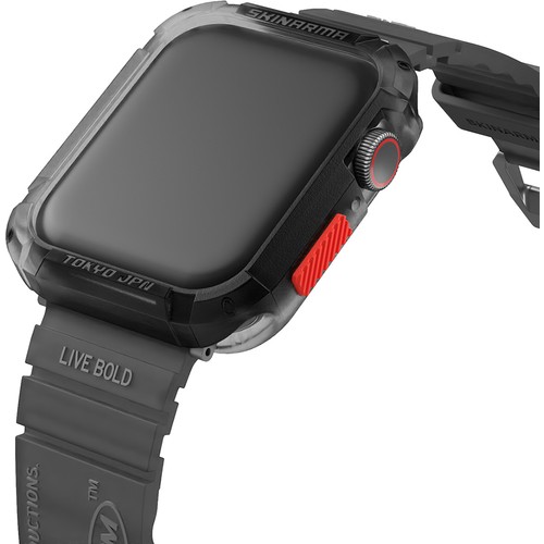 Apple Watch 7 45mm Uyumlu SkinArma Kurono Sert PC Kasa Koruyucu + Shokku Silikon Kordon