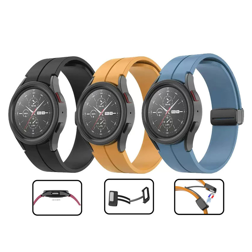 Samsung Galaxy Watch 4 Classic 42mm Uyumlu Zore KRD-84 Silikon Kordon - 1