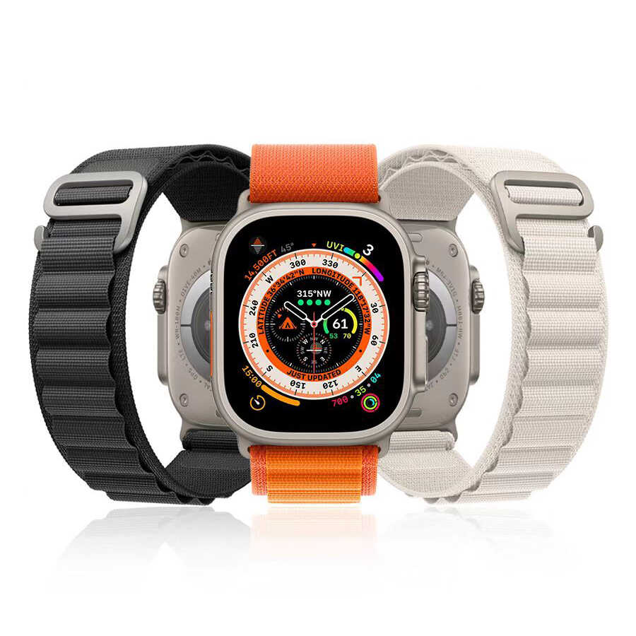 Apple Watch 7 41mm Uyumlu Zore KRD-74 Hasır Kordon - 1