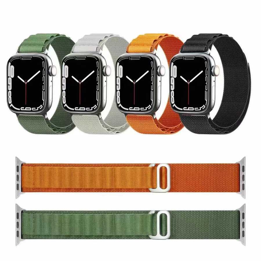 Apple Watch 7 41mm Uyumlu Zore KRD-74 Hasır Kordon - 4