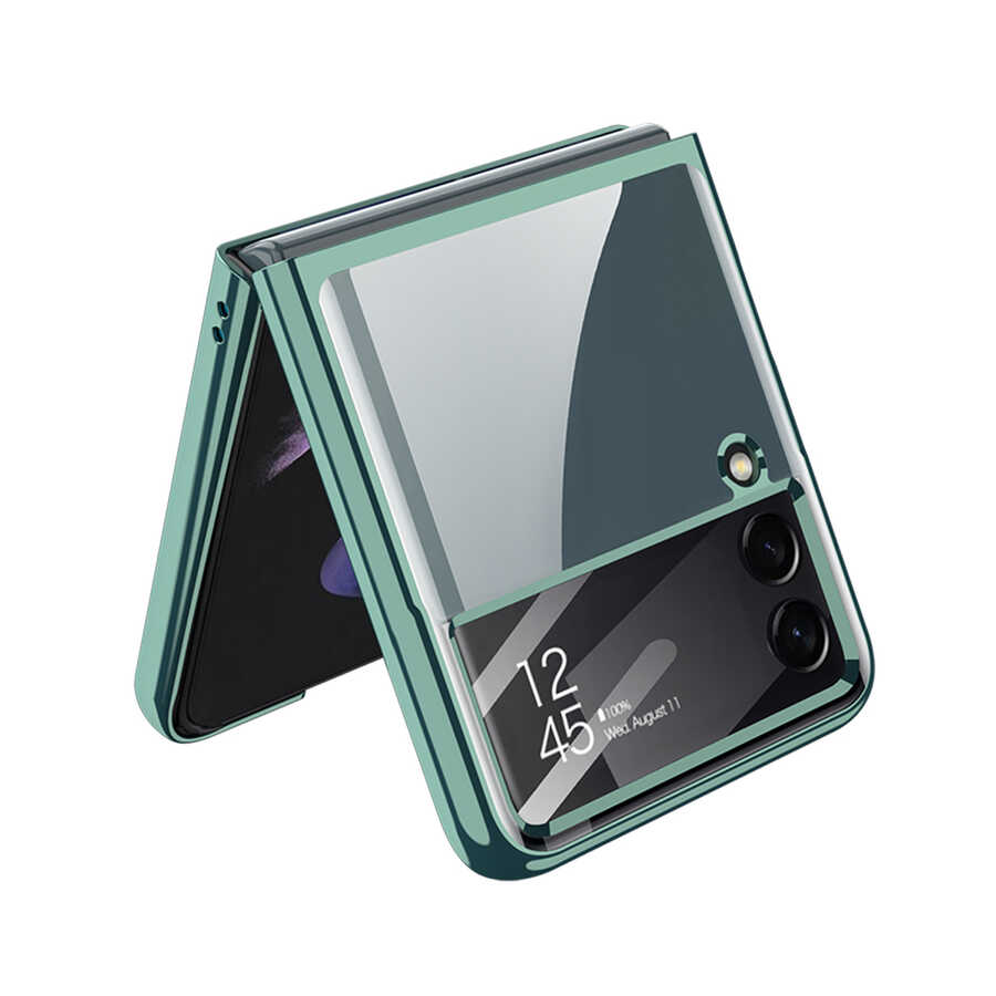 Samsung Galaxy Z Flip 4 Uyumlu Kılıf Zore Kıpta Lensli Kapak - 5