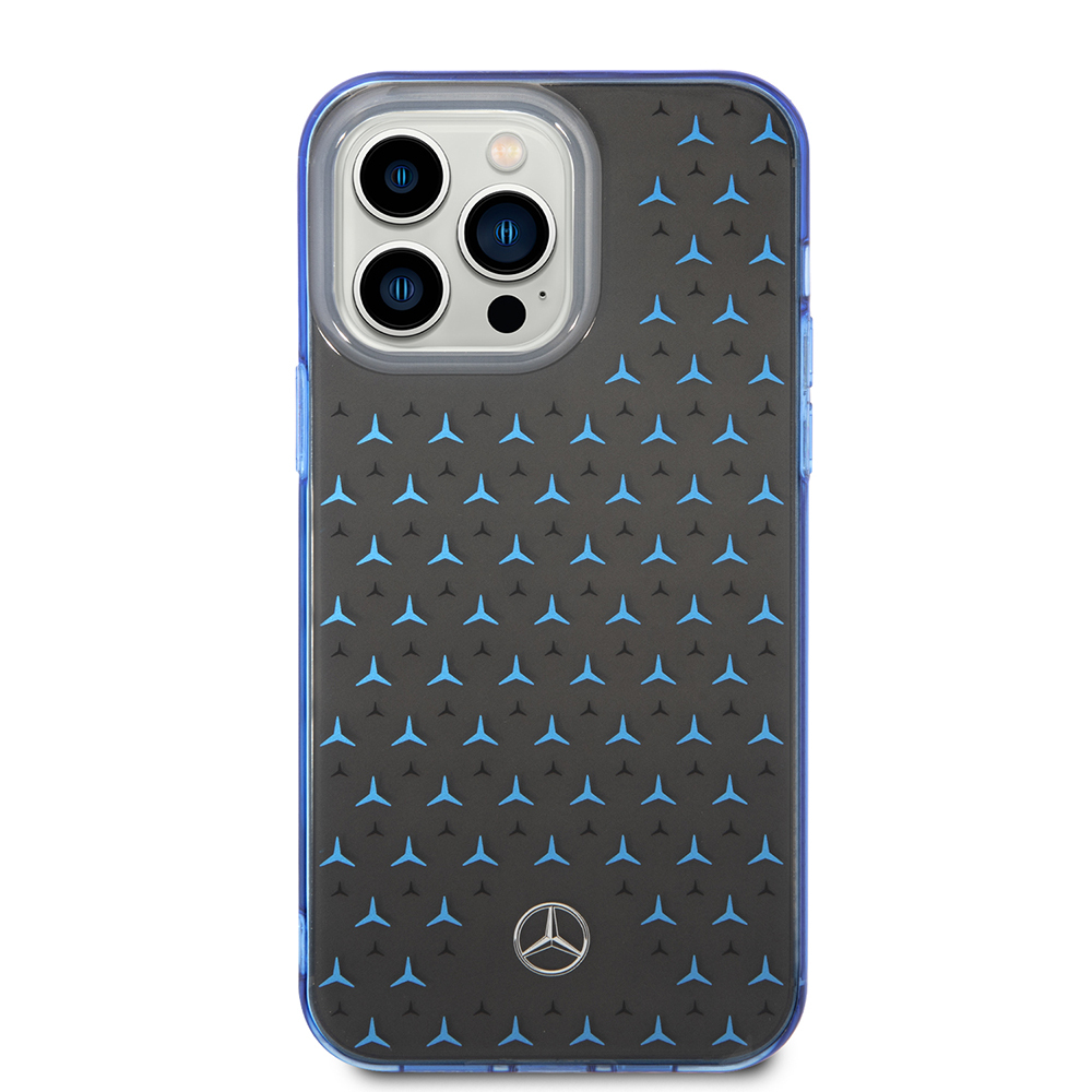 Apple iPhone 14 Pro Max Uyumlu Kılıf Mercedes Benz Çift Katmanlı Yıldız Desenli Dizayn Kapak - 8