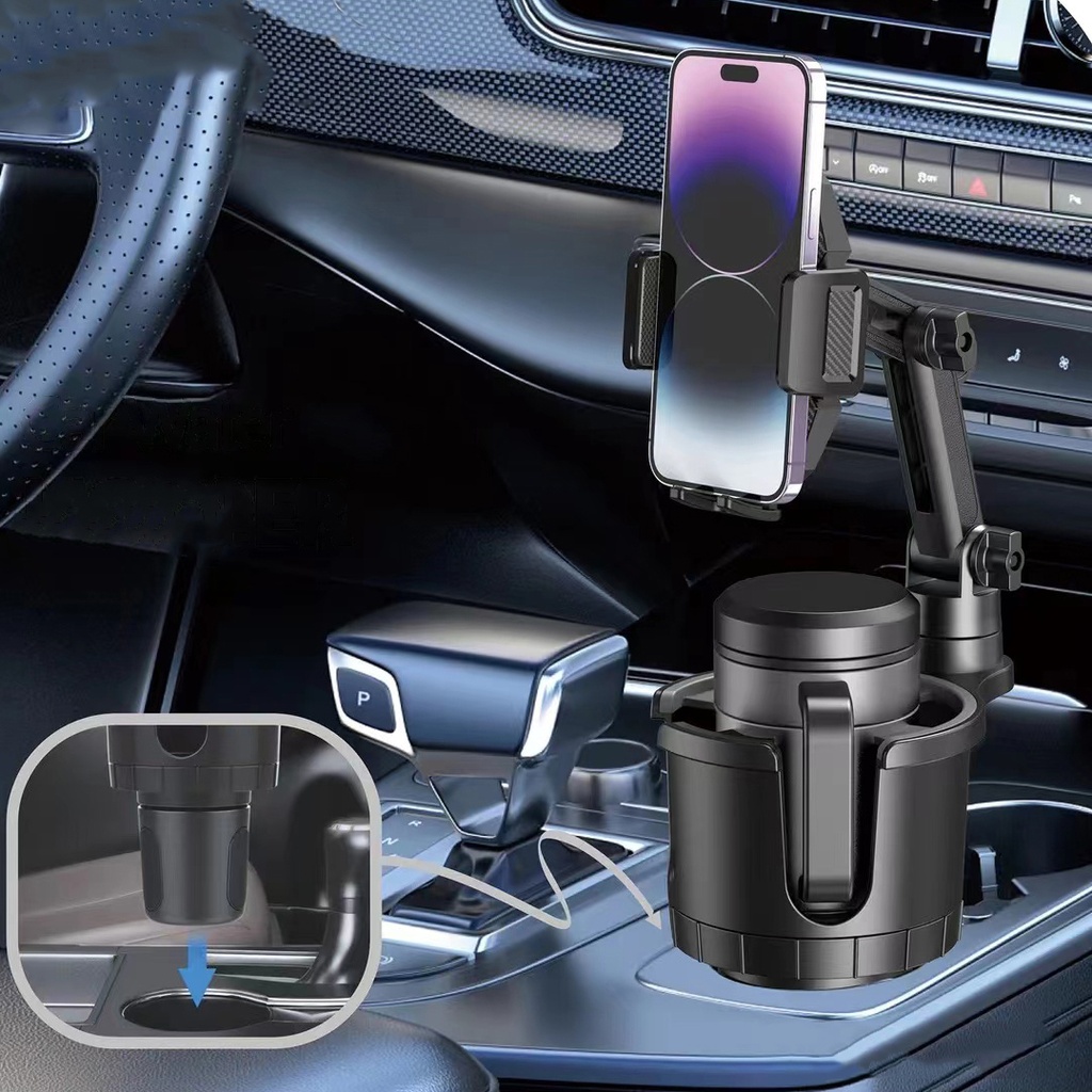 Go Des GD-HD566 360 Derece Dönebilen 2 in 1 Araç Telefon Tutucu Ve Bardak Tutucu - 3