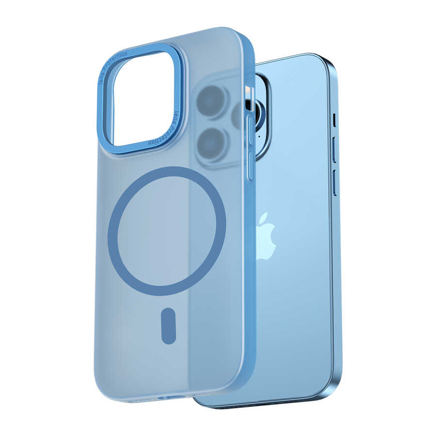 Apple iPhone 14 Pro Max Uyumlu Wiwu Frosted Magnetic Buzlu Sert PC Kapak - 5