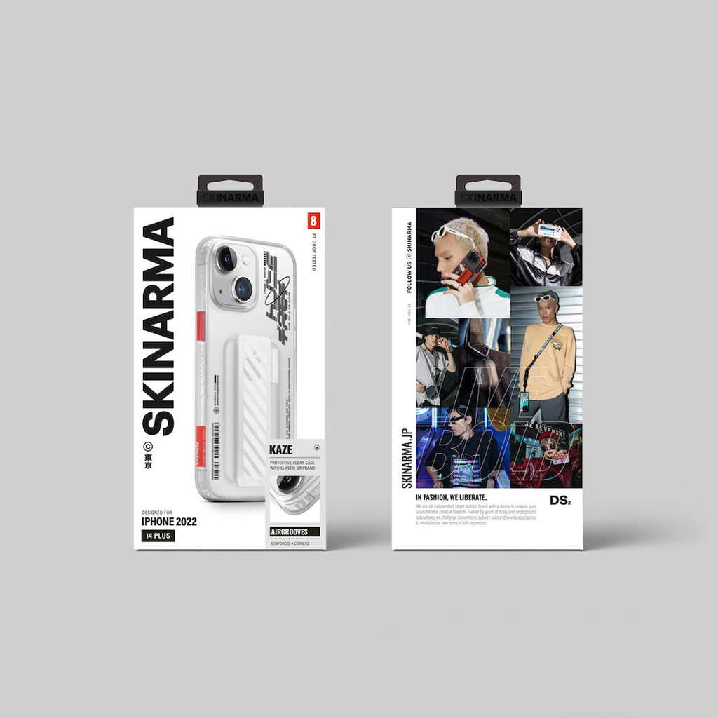 Apple iPhone 14 Uyumlu Kılıf SkinArma Şeffaf Desenli Kaze Kapak