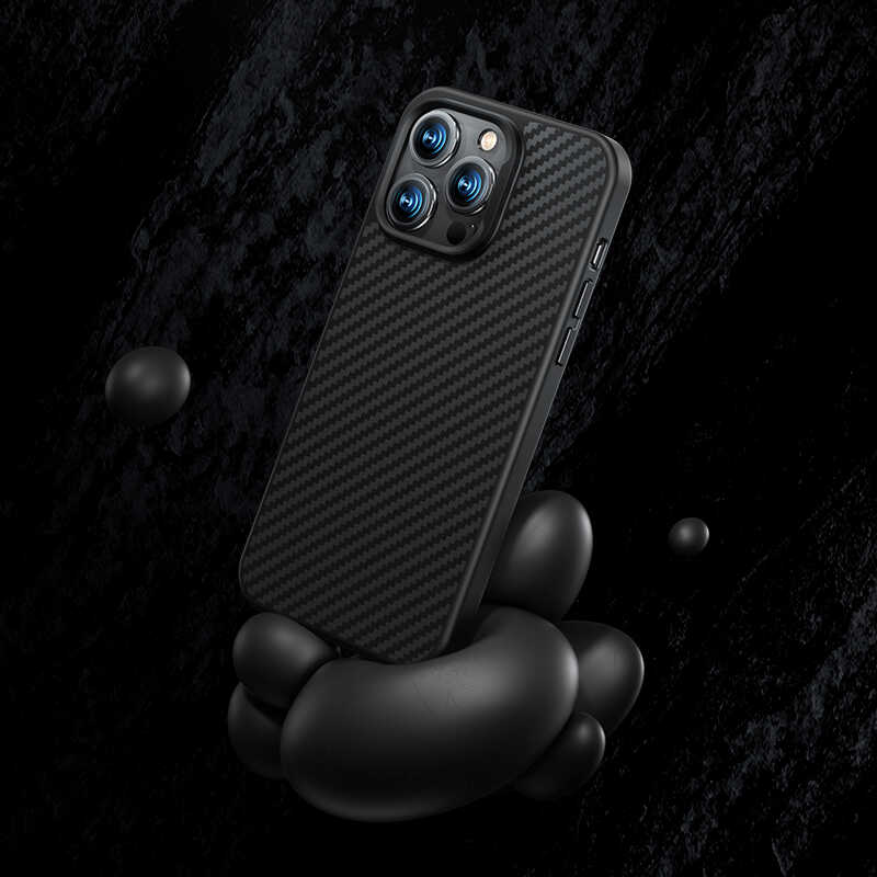 Apple iPhone 14 Pro Max Uyumlu Kılıf Karbon Fiber Benks Civilian Aramid Protective Kapak - 4