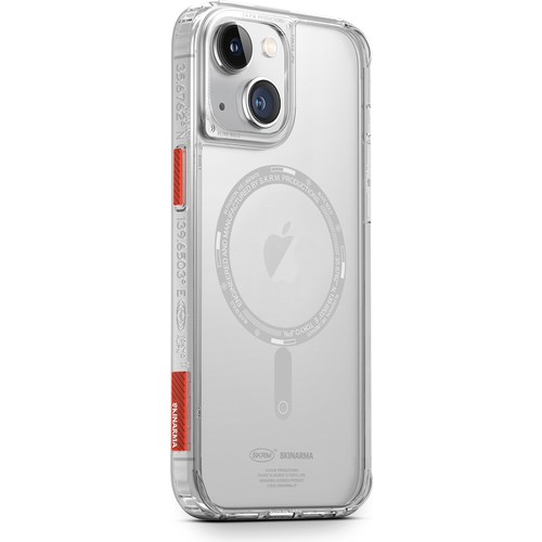 Apple iPhone 14 Plus Uyumlu Kılıf SkinArma Şeffaf Airbag Tasarımlı Magsafe Şarj Özellikli Saido Kapak