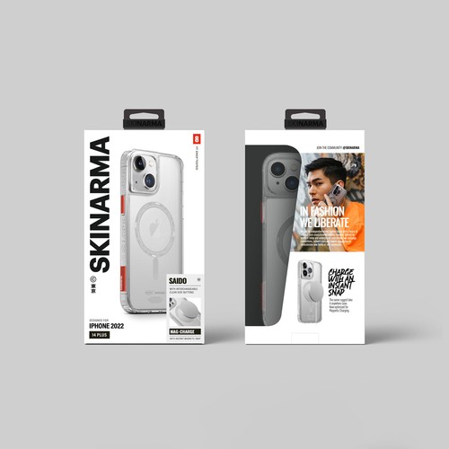 Apple iPhone 14 Plus Uyumlu Kılıf SkinArma Şeffaf Airbag Tasarımlı Magsafe Şarj Özellikli Saido Kapak