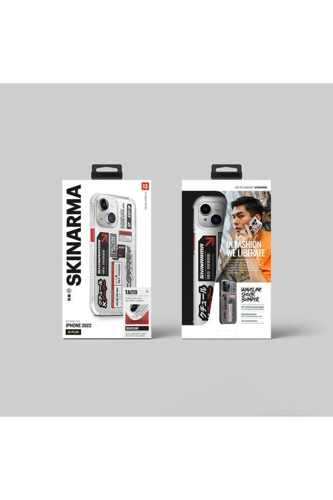 Apple iPhone 14 Plus Uyumlu Kılıf SkinArma Şeffaf Desenli Airbag Tasarımlı Taito Kapak