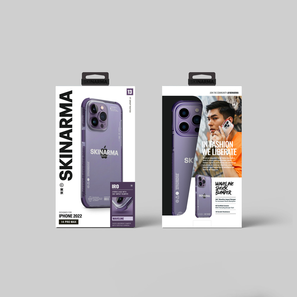 Apple iPhone 14 Pro Max Uyumlu Kılıf SkinArma Şeffaf Airbag Tasarımlı Iro Kapak - 7