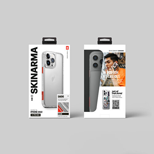 Apple iPhone 14 Pro Max Uyumlu Kılıf SkinArma Şeffaf Airbag Tasarımlı Saido Kapak
