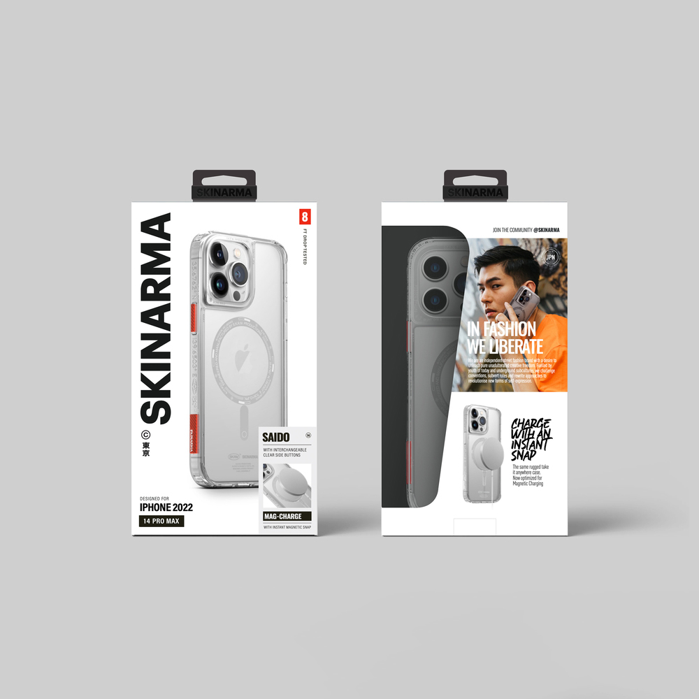 Apple iPhone 14 Pro Max Uyumlu Kılıf SkinArma Şeffaf Airbag Tasarımlı Magsafe Şarj Özellikli Saido Kapak - 3