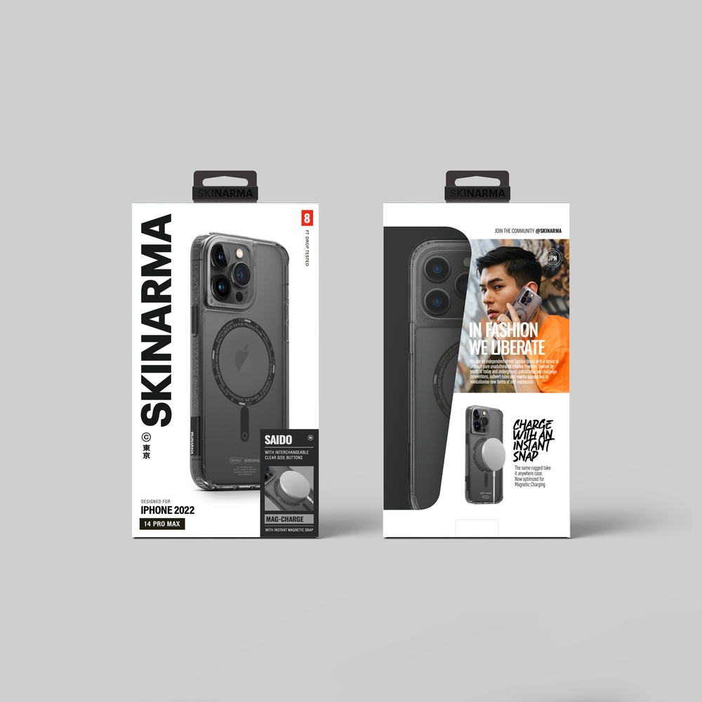 Apple iPhone 14 Pro Max Uyumlu Kılıf SkinArma Şeffaf Airbag Tasarımlı Magsafe Şarj Özellikli Saido Kapak - 6