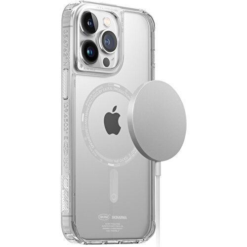 Apple iPhone 14 Pro Max Uyumlu Kılıf SkinArma Şeffaf Airbag Tasarımlı Magsafe Şarj Özellikli Saido Kapak