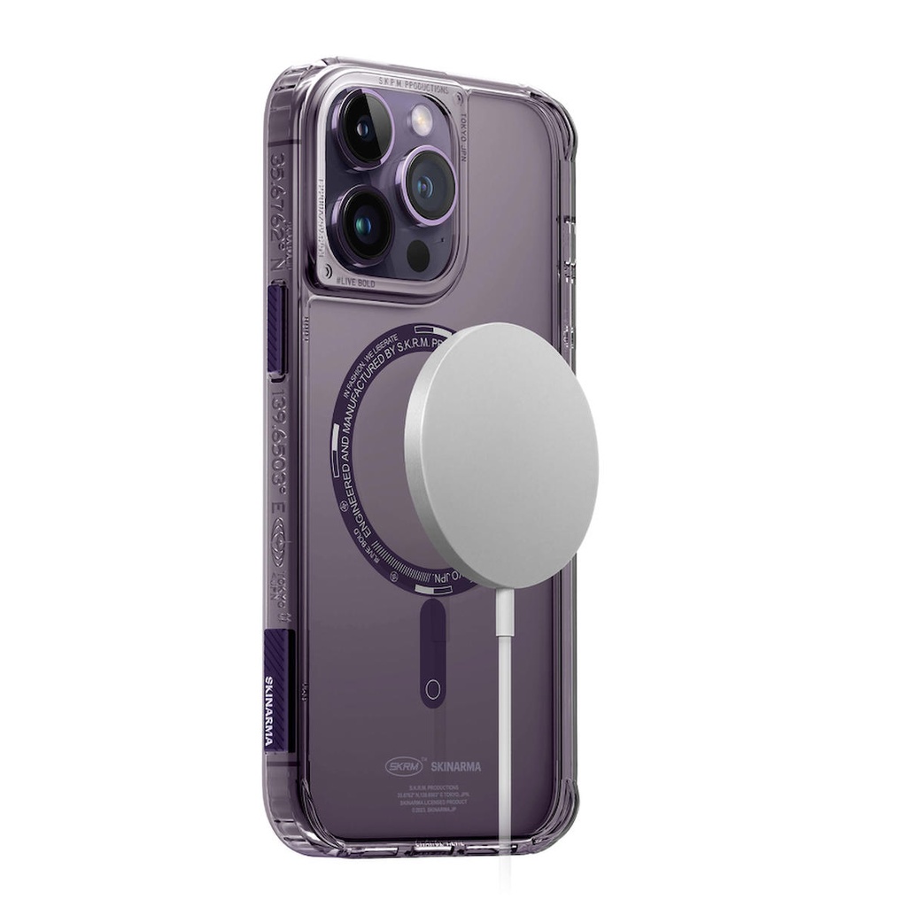 Apple iPhone 14 Pro Max Uyumlu Kılıf SkinArma Şeffaf Airbag Tasarımlı Magsafe Şarj Özellikli Saido Kapak
