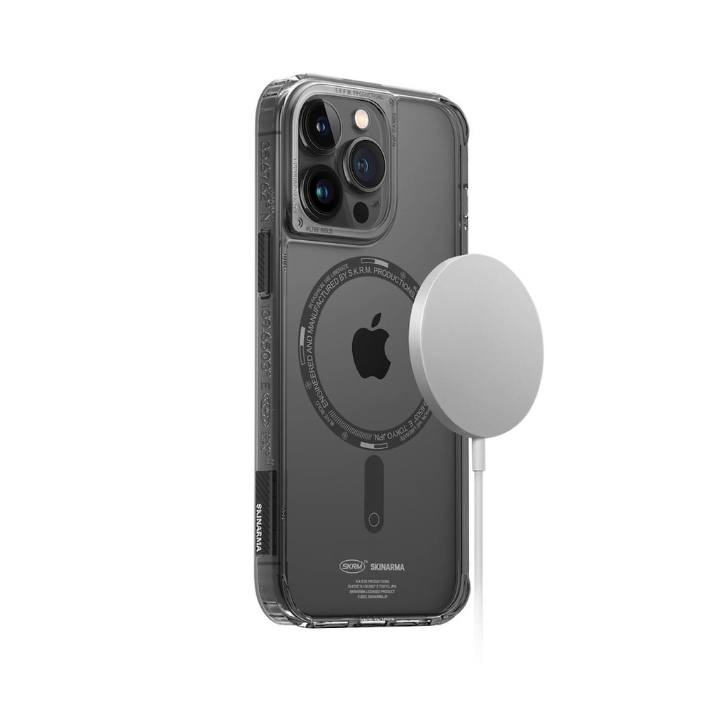 Apple iPhone 14 Pro Max Uyumlu Kılıf SkinArma Şeffaf Airbag Tasarımlı Magsafe Şarj Özellikli Saido Kapak