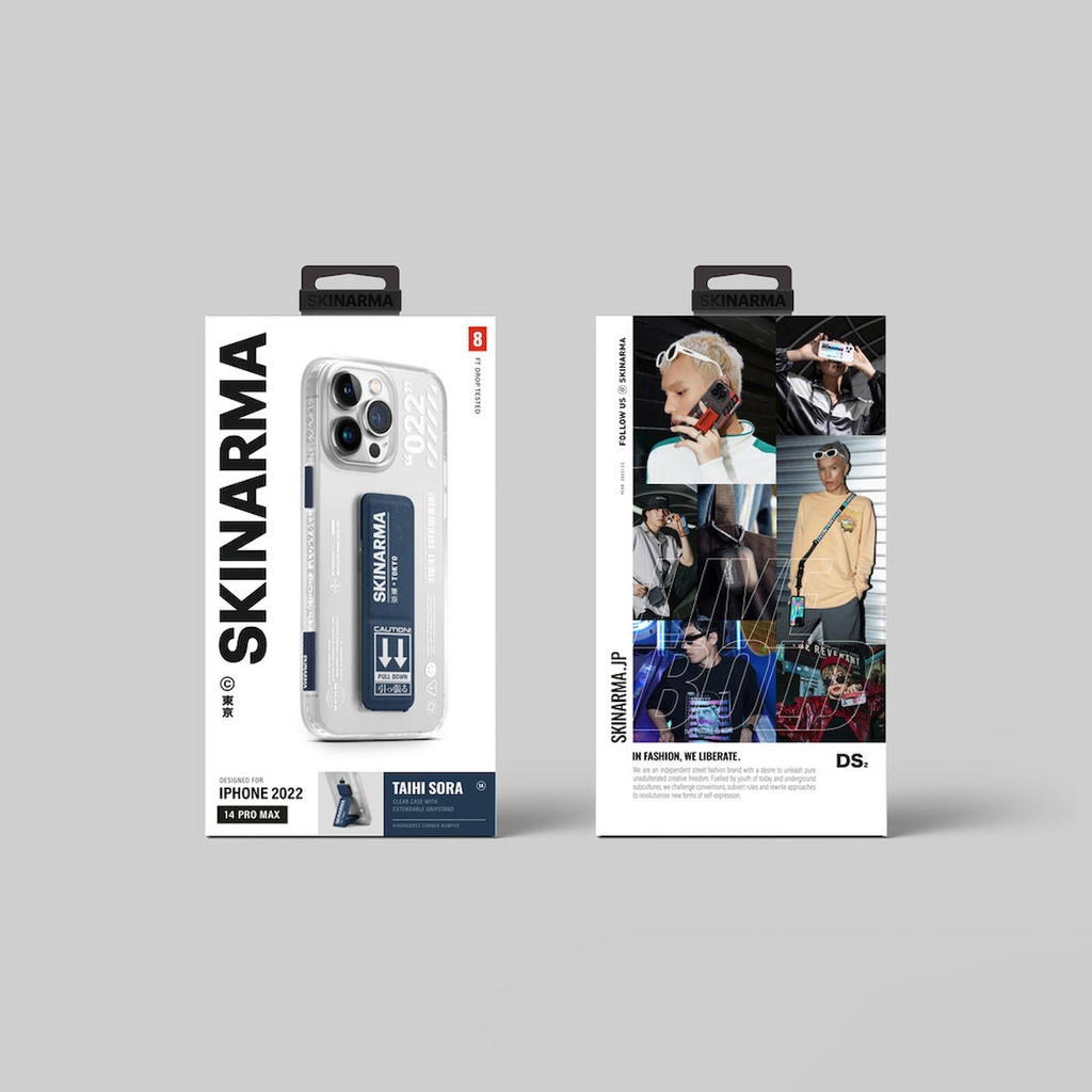 Apple iPhone 14 Pro Max Uyumlu Kılıf SkinArma Standlı Şeffaf Tasarımlı Taihi Sora Kapak