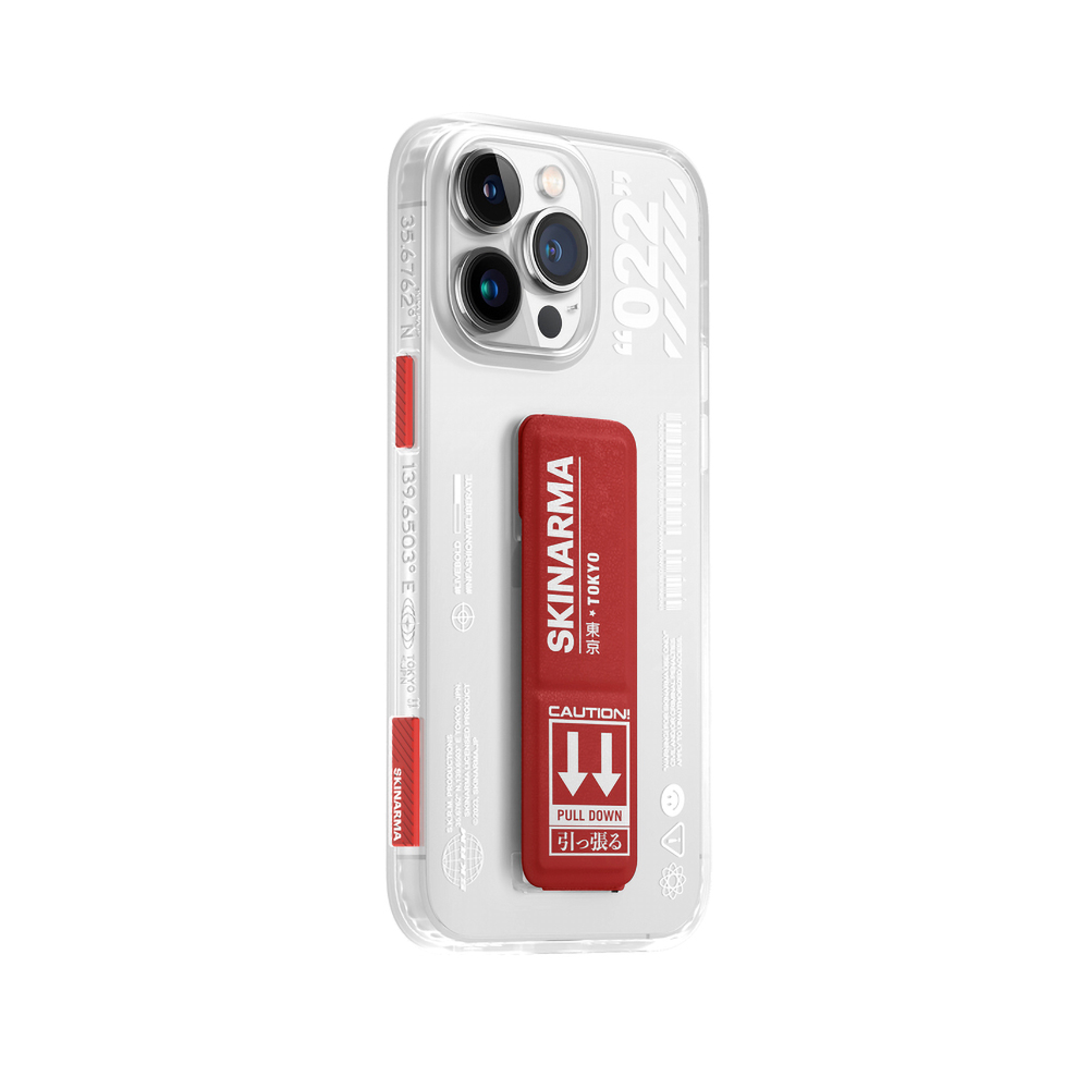 Apple iPhone 14 Pro Uyumlu Kılıf SkinArma Standlı Şeffaf Tasarımlı Taihi Sora Kapak - 5