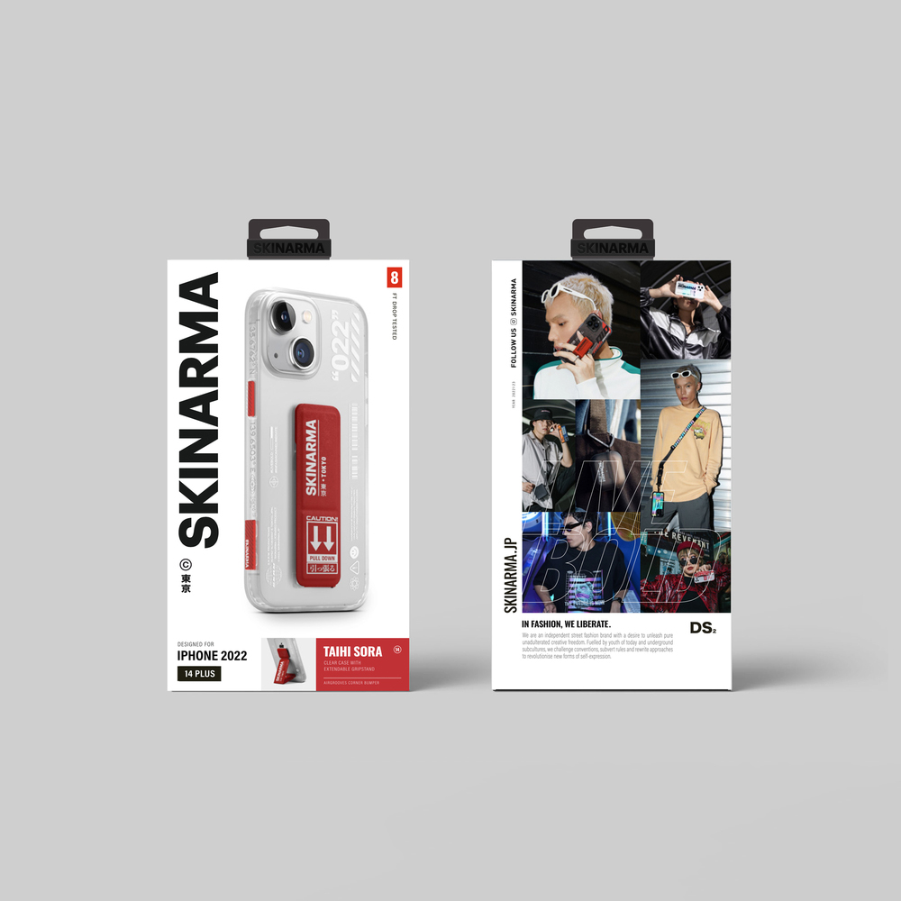 Apple iPhone 14 Uyumlu Kılıf SkinArma Standlı Şeffaf Tasarımlı Taihi Sora Kapak - 7