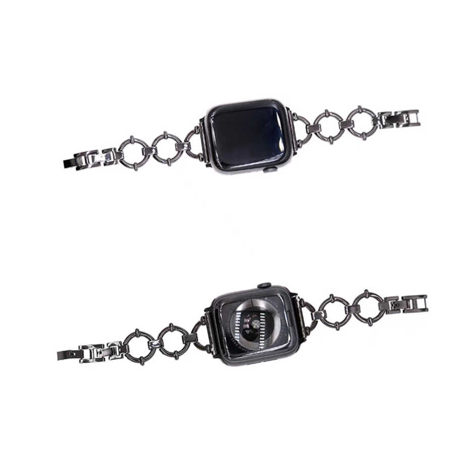 ​​​Apple Watch Ultra 49mm Uyumlu Kordon KRD-56 Metal Strap Kayış - 12