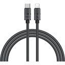 Recci RS08CLPD Warrior Serisi 20W Hızlı Şarj Özellikli Type-C To Lightning PD Kablo 1.2M