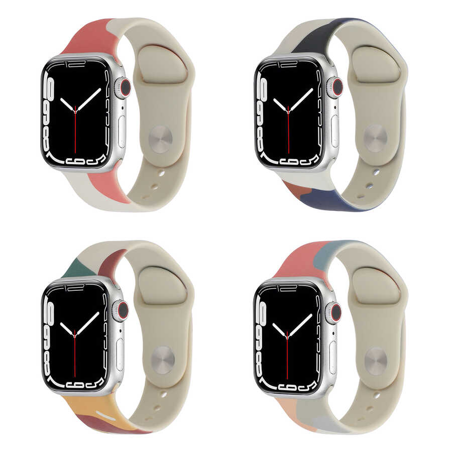 Apple Watch Ultra 49mm Uyumlu Kordon KRD-62 Silikon Strap Kayış - 9