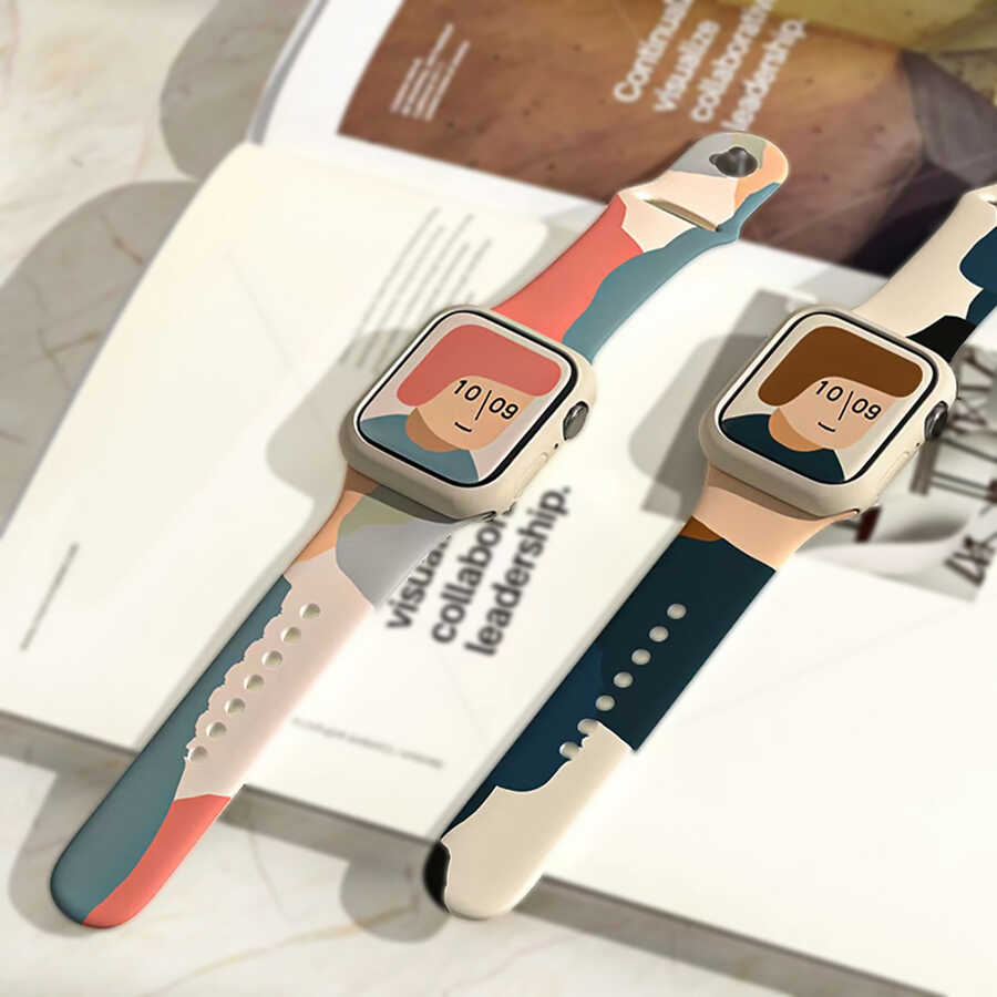Apple Watch Ultra 49mm Uyumlu Kordon KRD-62 Silikon Strap Kayış - 10