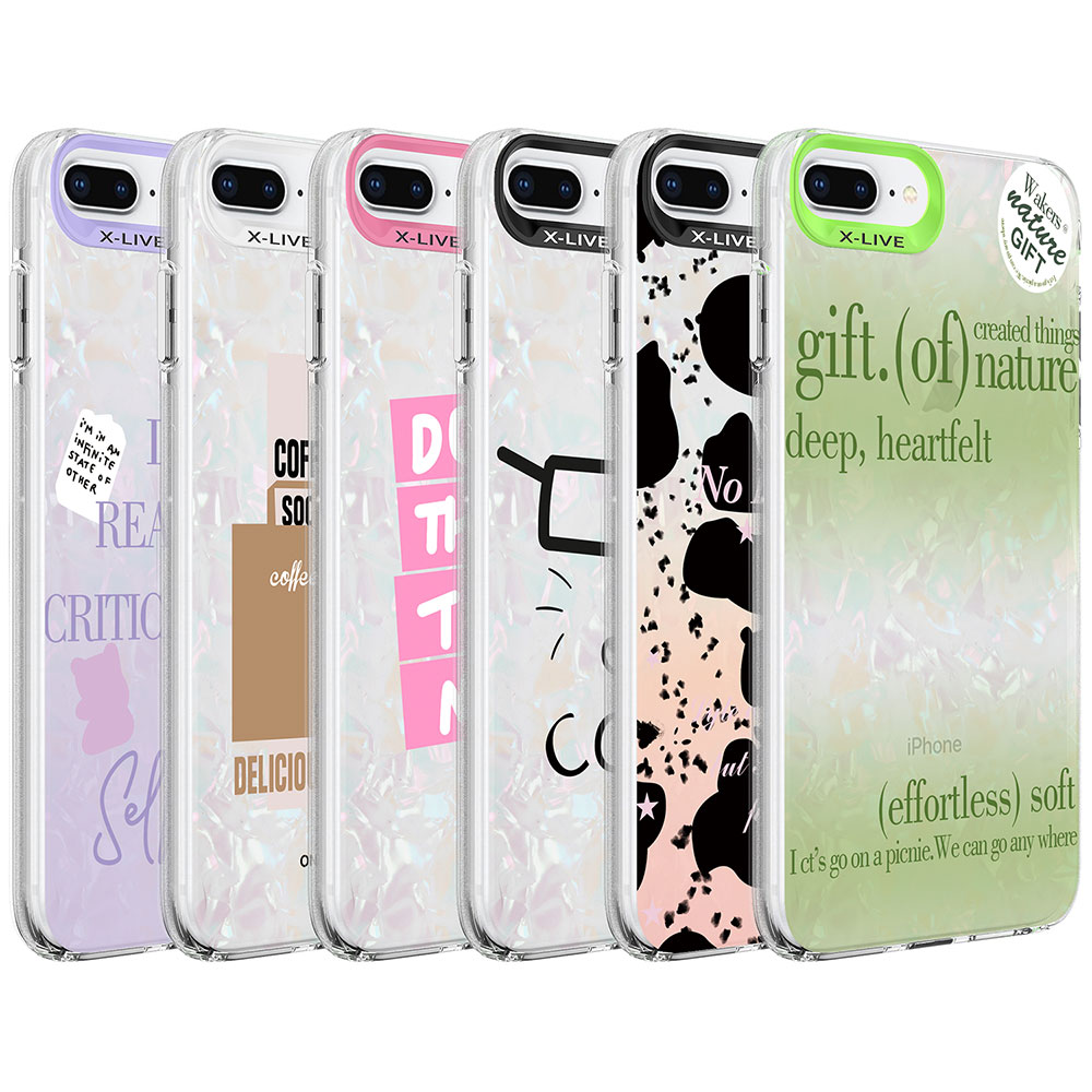 Apple iPhone 8 Plus Uyumlu Kılıf Mermer Desenli Zore Marbello Kapak - 1