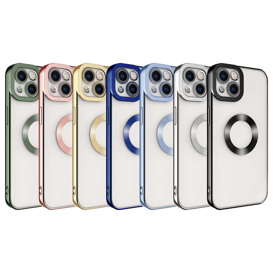 Apple iPhone 14 Plus Uyumlu Kılıf Kamera Korumalı Logo Gösteren Zore Omega Kapak - 1