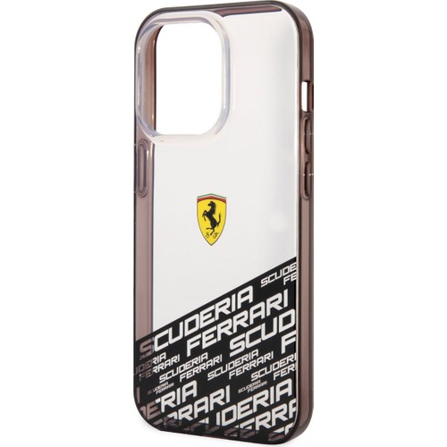 Apple iPhone 14 Pro Max Uyumlu Kılıf Ferrari Transparan Alt Kısım Baskılı Dizayn Kapak