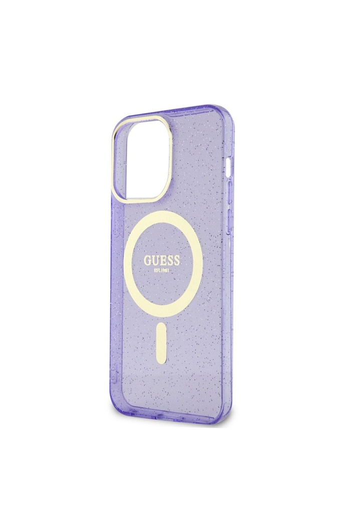 Apple iPhone 13 Pro Uyumlu Kılıf GUESS Magsafe Şarj Özellikli Glitter Kapak
