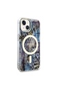 Apple iPhone 14 Uyumlu Kılıf GUESS Magsafe Şarj Özellikli Leopar Desenli Kapak