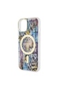 Apple iPhone 14 Uyumlu Kılıf GUESS Magsafe Şarj Özellikli Leopar Desenli Kapak