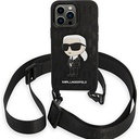 Apple iPhone 14 Pro Uyumlu Kılıf Karl Lagerfeld Boyun Askılı Karl Dizayn Kapak