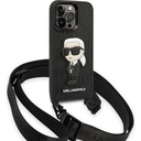 Apple iPhone 14 Pro Uyumlu Kılıf Karl Lagerfeld Boyun Askılı Karl Dizayn Kapak