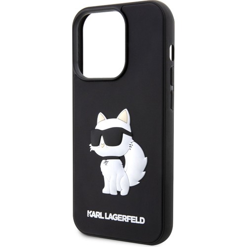 Apple iPhone 14 Pro Max Uyumlu Kılıf Karl Lagerfeld 3D Rubber Choupette Dizayn Kapak